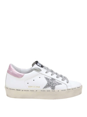 GOLDEN GOOSE: trainers - Hi Star leather sneakers