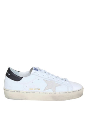 GOLDEN GOOSE: trainers - Hi Star leather sneakers