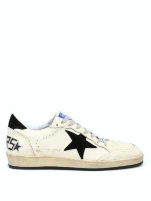 GOLDEN GOOSE: sneakers - Sneaker Ball Star color crema e stella nera