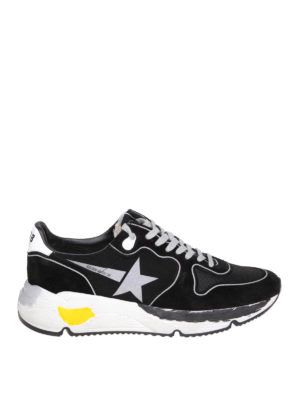 GOLDEN GOOSE: trainers - Running lycra and suede sneakers