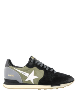 GOLDEN GOOSE: sneakers - Sneaker Running in pelle multicolori