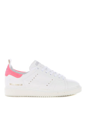GOLDEN GOOSE: trainers - Starter fluo suede collar leather sneakers