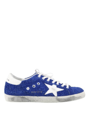 GOLDEN GOOSE: sneakers - Sneaker Superstar in pelle effetto pettinato