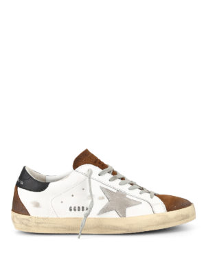 GOLDEN GOOSE: sneakers - Sneaker Superstar con linguetta a contrasto