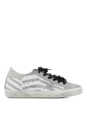 GOLDEN GOOSE: sneakers - Sneaker Superstar glitter e suede