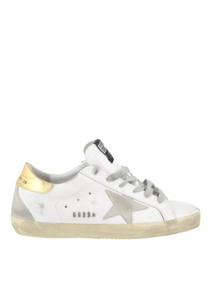 GOLDEN GOOSE: sneakers - Sneaker Superstar con suola in gomma dorata