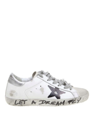 GOLDEN GOOSE: sneakers - Sneaker superstar in pelle decorata a mano