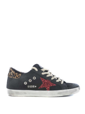 GOLDEN GOOSE: trainers - Superstar Leo calf hair heel tab sneakers