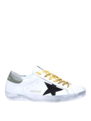 GOLDEN GOOSE: trainers - Superstar yellow lace sneakers
