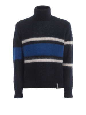 GOLDEN GOOSE: Turtlenecks & Polo necks - Mohair blend striped turtleneck