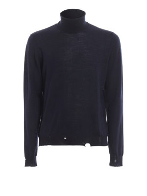 GOLDEN GOOSE: Turtlenecks & Polo necks - Used effect merino wool turtleneck