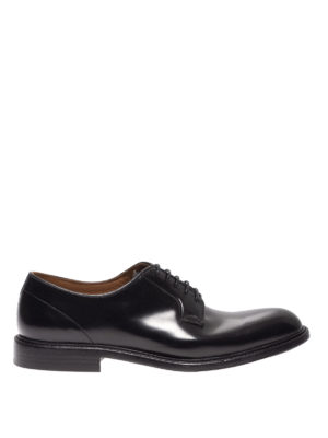 Green George: classiche - Stringate Derby nere in pelle spazzolata