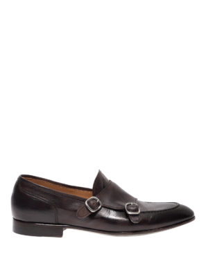 Green George: classiche - Monk strap in pelle spazzolata a due fibbie