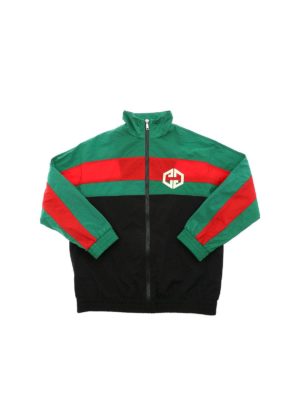GUCCI: casual jackets - Jacket in balck with green and red band