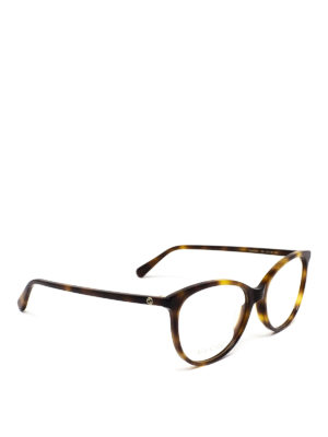 GUCCI: Glasses - Tortoiseshell acetate oval optical glasses