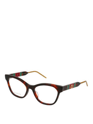 GUCCI: Glasses - Web detail cat eye optical glasses