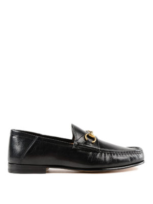 GUCCI: Mocassini e slippers - Mocassini in pelle con morsetto