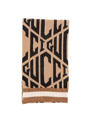 GUCCI: sciarpe e foulard - Sciarpa Inside multicolore in misto lana