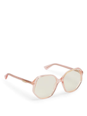 Gucci: sunglasses - Light orange geometric sunglasses