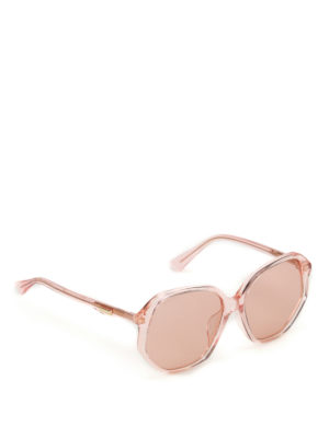 Gucci: sunglasses - Light orange geometric sunglasses