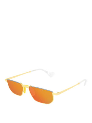 GUCCI: sunglasses - Orange lens rectangular sunglasses