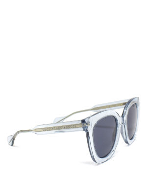 GUCCI: sunglasses - Oversize sunglasses with logo temples