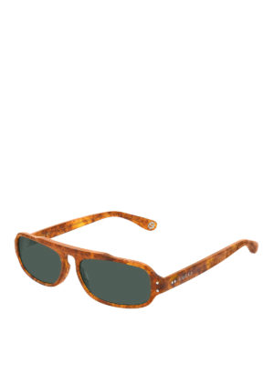 GUCCI: sunglasses - Tortoise acetate retro sunglasses