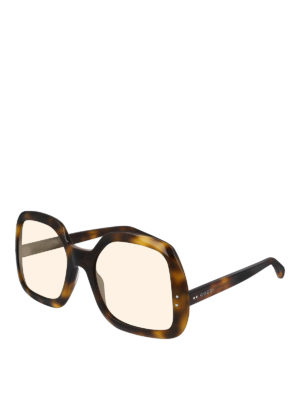 GUCCI: sunglasses - Tortoise acetate square sunglasses