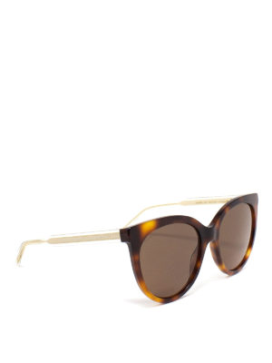 GUCCI: sunglasses - Tortoise oversized sunglasses