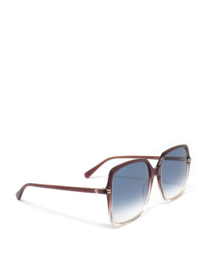 GUCCI: sunglasses - Two-tone square oversized sunglasses