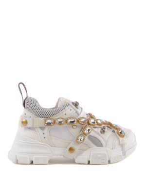 GUCCI: sneakers - Sneaker Flashtrek con cristalli removibili