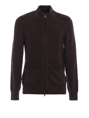 HACKETT: cardigan - Cardigan in misto lana con tasche applicate