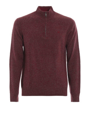 HACKETT: maglia a collo alto e polo - Dolcevita Mouline in lana bicolor con zip