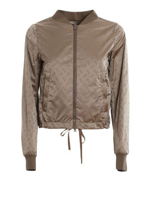HERNO: bombers - H monogram printed bomber jacket