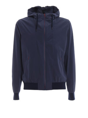 HERNO: giacche casual - Giacca in nylon blu con cappuccio