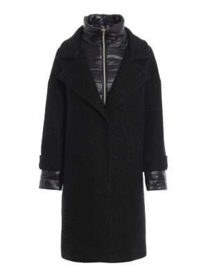 HERNO: knee length coats - Removable double front wool coat