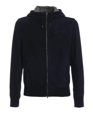 HERNO: giacche in pelle - Giacca in nabuk con interno seta e cashmere