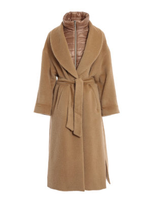 HERNO: long coats - Removable double front alpaca coat
