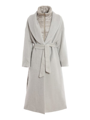 HERNO: long coats - Removable double front alpaca coat