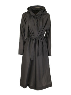HERNO: long coats - Tech fabric belted coat