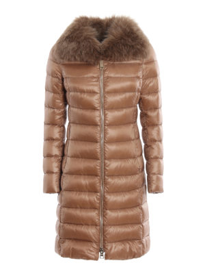 HERNO: cappotti imbottiti - Piumino lungo Elisa con pelliccia