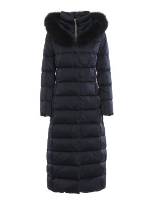 HERNO: cappotti imbottiti - Piumino con bordo in pelliccia removibile