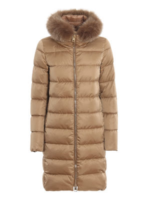 HERNO: padded coats - Fur trimmed padded coat