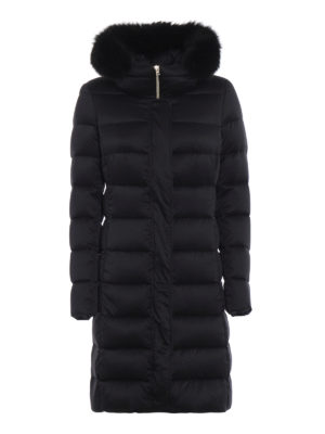 HERNO: cappotti imbottiti - Piumino setoso con pelliccia removibile
