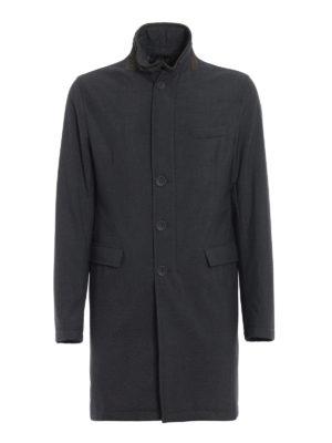 HERNO: cappotti imbottiti - Cappotto imbottito corto in tecno gabardina