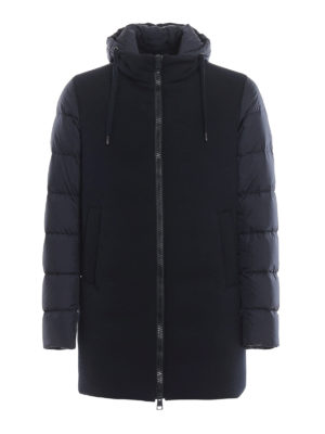 HERNO: padded coats - Twill front padded coat
