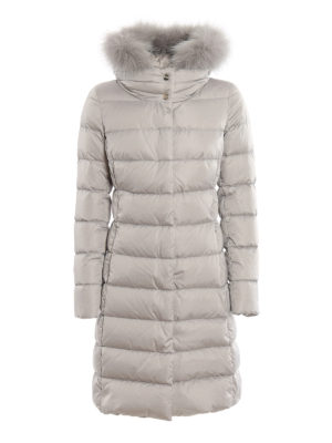 HERNO: cappotti imbottiti - Piumino lungo in raso opaco idrorepellente