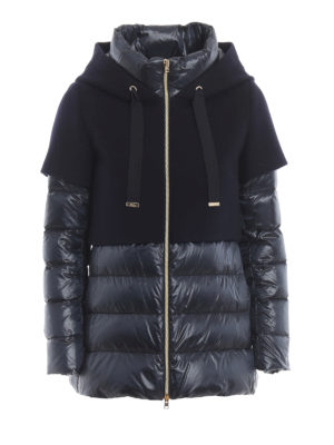 HERNO: cappotti imbottiti - Piumino in nylon e lana con cappuccio