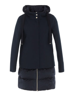 HERNO: cappotti imbottiti - Piumino in misto lana con fondo trapuntato