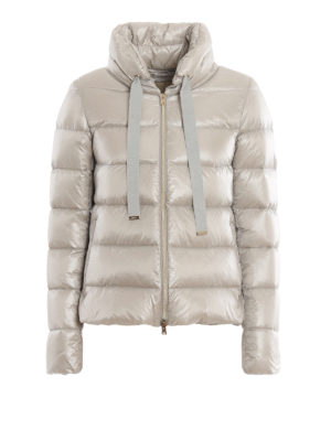 HERNO: giacche imbottite - Piumino con pannello effetto pelliccia dietro